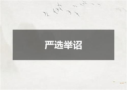 严选举诏