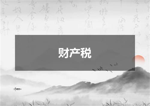 财产税