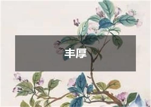 丰厚