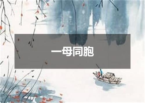 一母同胞