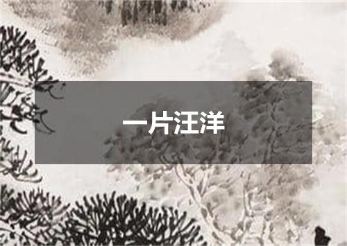 一片汪洋