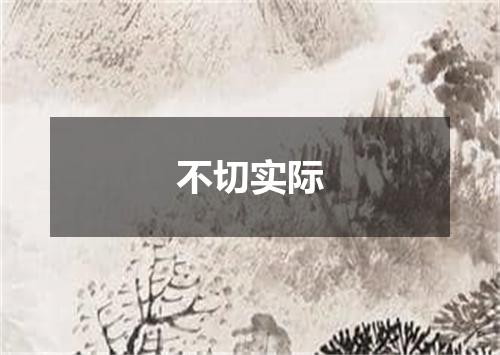 不切实际