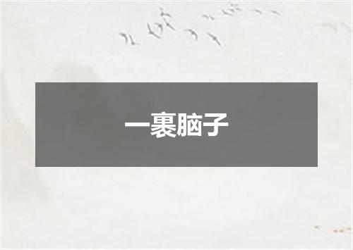 一裹脑子