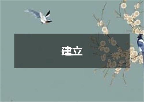 建立