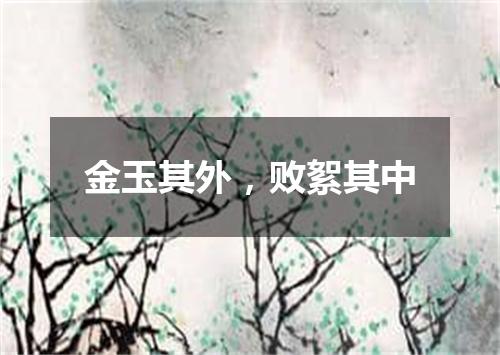 金玉其外，败絮其中