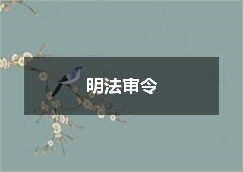 明法审令