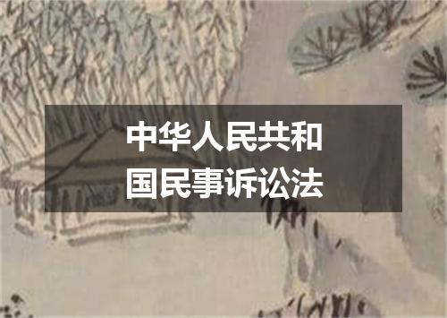 中华人民共和国民事诉讼法