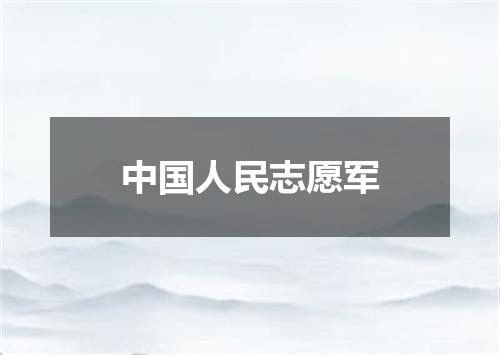 中国人民志愿军