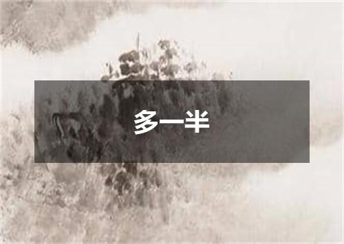 多一半