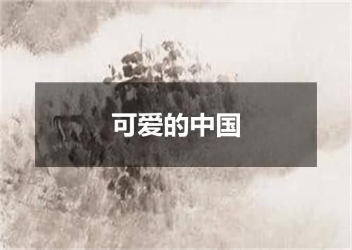 可爱的中国
