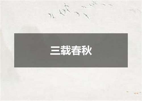 三载春秋