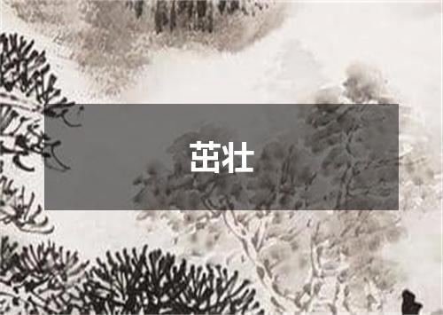 茁壮