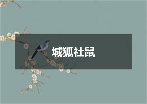 城狐社鼠