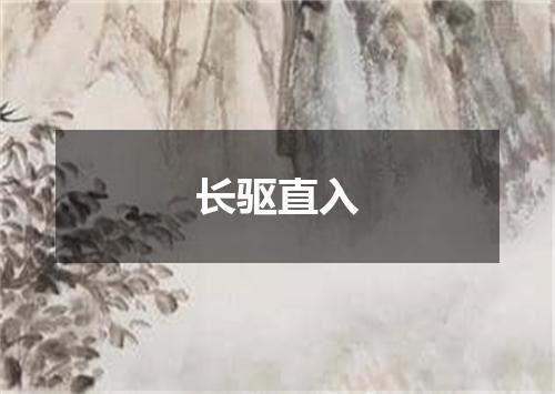 长驱直入