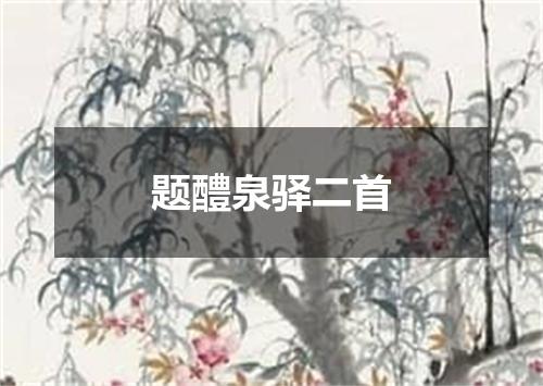 题醴泉驿二首
