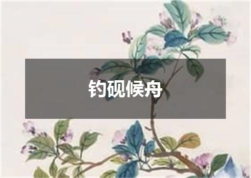 钓砚候舟