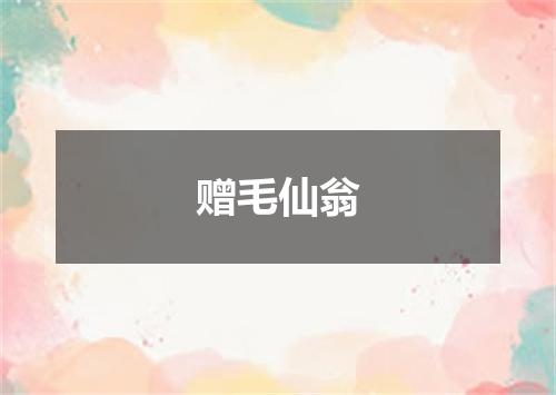 赠毛仙翁
