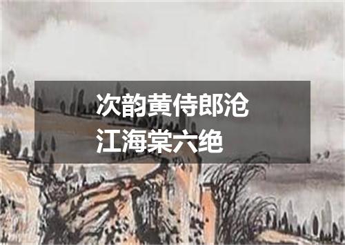 次韵黄侍郎沧江海棠六绝