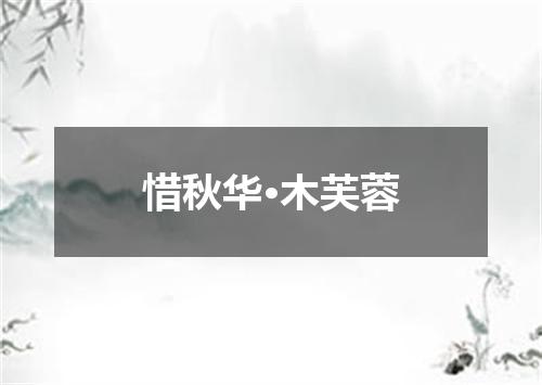 惜秋华·木芙蓉