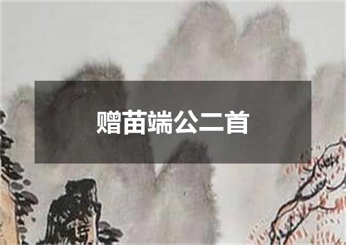 赠苗端公二首