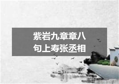 紫岩九章章八句上寿张丞相