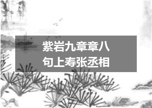紫岩九章章八句上寿张丞相