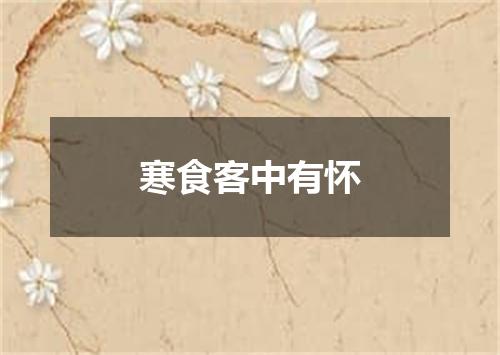 寒食客中有怀
