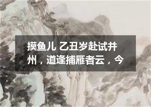 摸鱼儿 乙丑岁赴试并州，道逢捕雁者云，今
