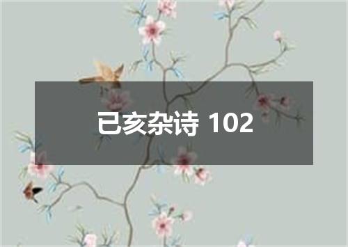 已亥杂诗 102