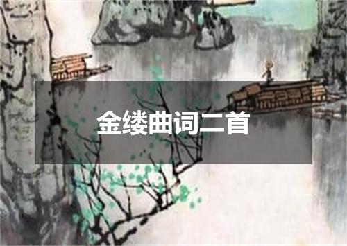 金缕曲词二首
