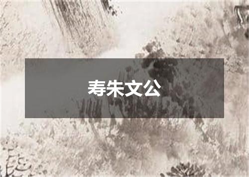 寿朱文公