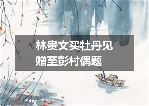 林贵文买牡丹见赠至彭村偶题