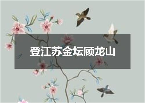 登江苏金坛顾龙山
