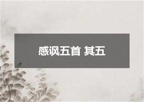 感讽五首 其五