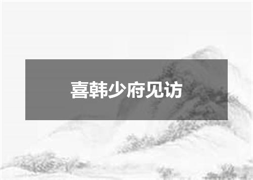 喜韩少府见访
