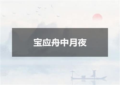 宝应舟中月夜