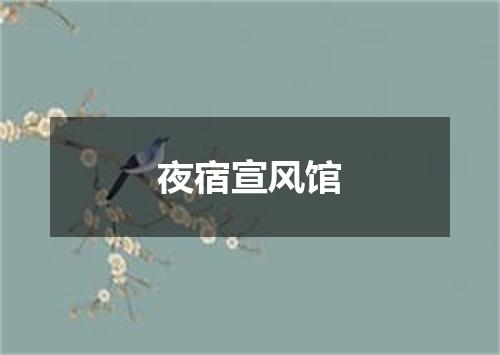 夜宿宣风馆