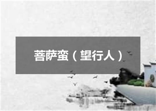 菩萨蛮（望行人）