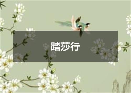 踏莎行