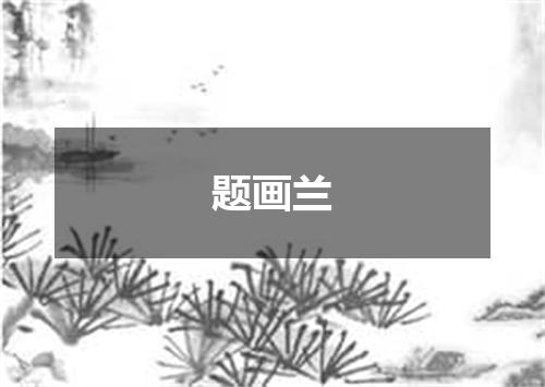 题画兰