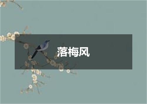 落梅风