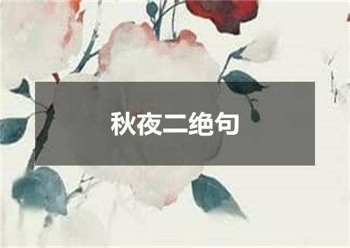 秋夜二绝句