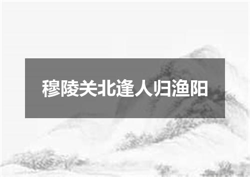 穆陵关北逢人归渔阳