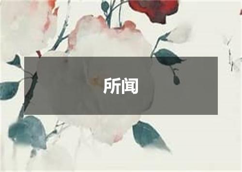 所闻