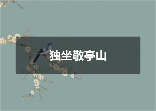 独坐敬亭山