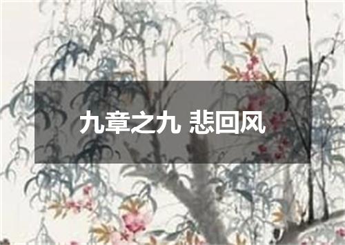 九章之九 悲回风