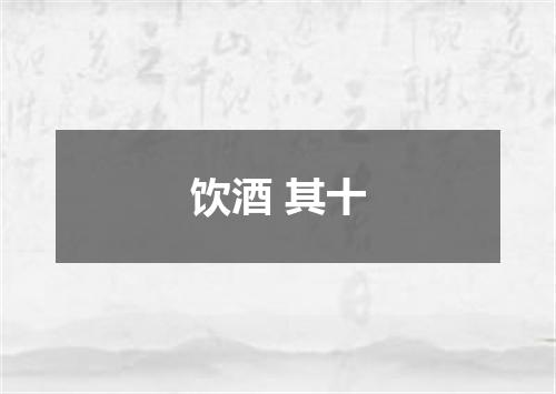 饮酒 其十
