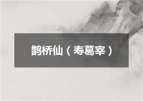 鹊桥仙（寿葛宰）