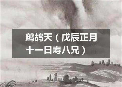 鹧鸪天（戊辰正月十一日寿八兄）