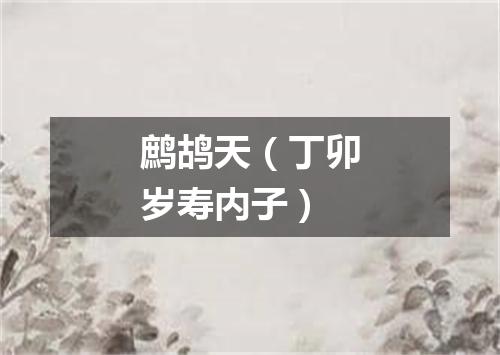 鹧鸪天（丁卯岁寿内子）